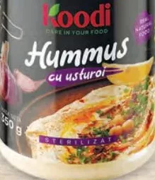 KOODI Hummus cu usturoi, conservat, 350 g