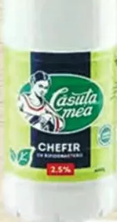 CĂSUȚA MEA Chefir 2,5%, sticlă, 400 g