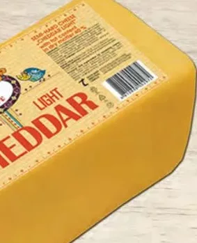 BASNI O SYRE Brânză semitare Cheddar Light 40%, 1 kg