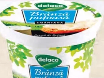 DELACO Cremă de brânză cu smântână, 140 g