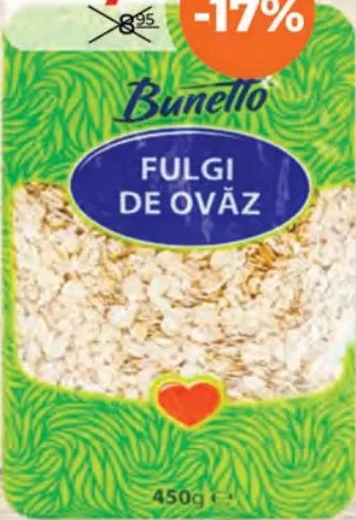 BUNETTO Fulgi de ovăz, 450 g