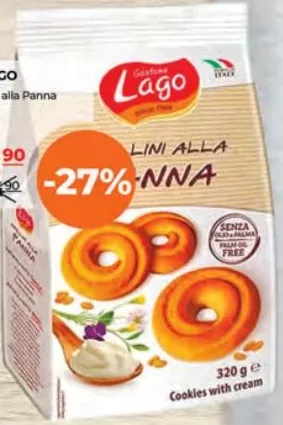 LAGO Biscuiți Frollini alla Panna, 320 g