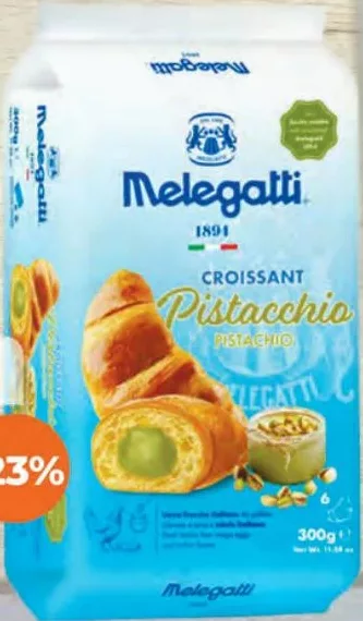 MELEGATTI Croissant cu fistic, 300 g