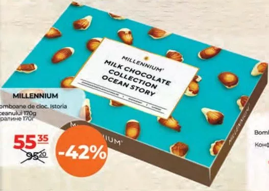 MILLENNIUM Bomboane de ciocolată Istoria oceanului, 170 g