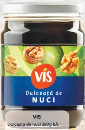 VIS Dulceață de nuci, 320 g, borcan de sticlă