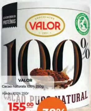 VALOR Cacao naturală 100%, 250 g