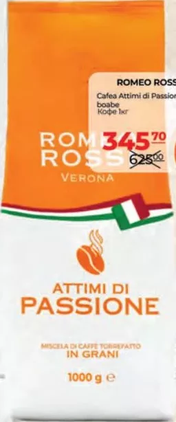 ROMEO ROSSI Cafea Attimi di Passione boabe, 1 kg