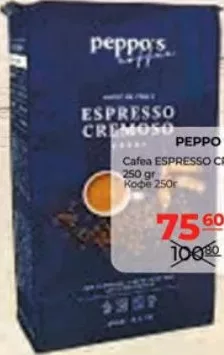PEPPO Cafea Espresso Cremoso, 250 g
