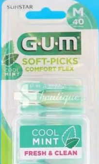 GUM Scobitori Soft-Picks Comfort Flex Mint, 40 buc.