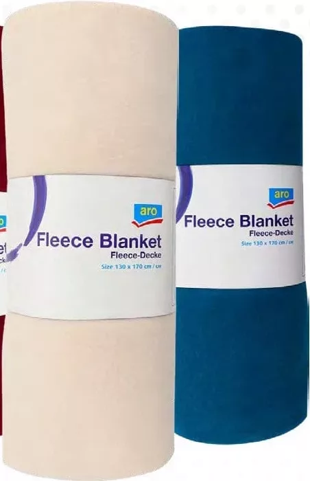 ARO Pătură fleece; 100% poliester; diverse culori; 130 × 170 cm; preț/bucată