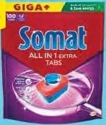 Somat detergent pentru mașina de spălat vase, diverse sortimente, 100 tablete