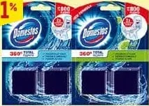 DOMESTOS bloc pentru rezervorul WC, diverse sortimente, 2 × 50 g