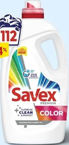 SAVEX Premium Color, detergent lichid pentru rufe, 4,5 L, 112 spălări