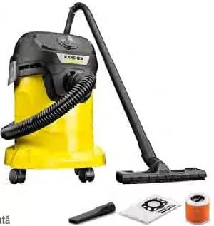 KÄRCHER KWD3 V-15 Aspirator; 1000 W; curățare umedă/uscată; rezervor 15 L; cablu 4 m; furtun 2 m; 34,9 × 32,8 × 45,7 cm; preț/bucată