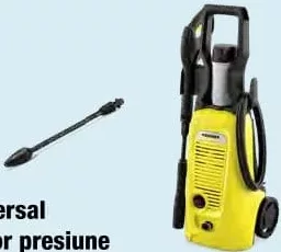 KÄRCHER K4 Universal Curățător presiune; 20–130 bar; debit maxim 420 L/h; 30 m²/h; temperatură de admisie maximă 40 °C; 1,8 kW; cablu 5 m; 297 × 310 × 865 mm; preț/bucată