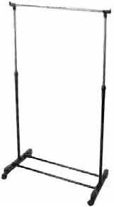 Trolă umerașe cu role; metal cromat; 165 × 80 × 42 cm; preț/bucată