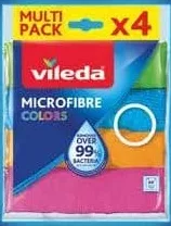 VILEDA Lavete microfibre color; 4 bucăți; preț/set