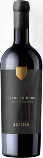 MAESTRO Patru în roșu, vin sec roșu, 0,75 L, 1 sticlă; preț/sticlă