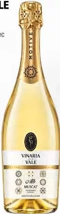 VINĂRIA DIN VALE Muscat, vin spumant alb demisec, 0,75 L, preț/sticlă la cumpărarea unei sticle
