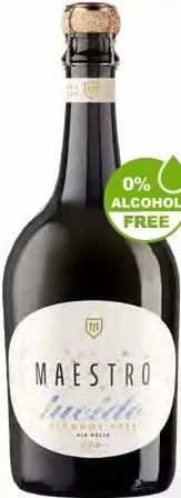 MAESTRO Lucido, vin spumant alb fără alcool, 0,75 L, preț/sticlă