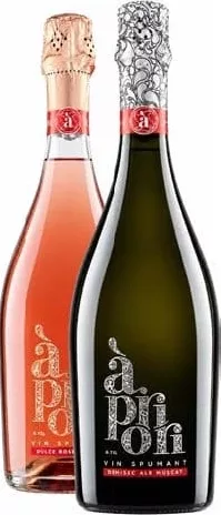 APRIORI Vin spumant alb demisec / rose dulce, 0,75 L, preț/sticlă