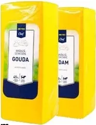 METRO CHEF Cașcaval Gouda / Edam, 45% grăsime, vid/vrac, preț/kg