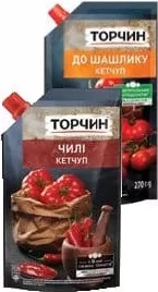 TORCIN Ketchup, diverse sortimente (chili / pentru frigărui), 250 g, preț/înfoliere; de la 3 bucăți