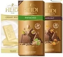 HEIDI Ciocolată tabletă (Creamy White / Pistachio / Hazelnut), 80 g, preț/bucată; de la 2 bucăți