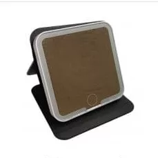 Oglindă cu iluminare LED și suport pliabil, 9.5x10 cm