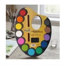 Краски акварельные с кисточкой 12 цветов Artist Palette Vneeds