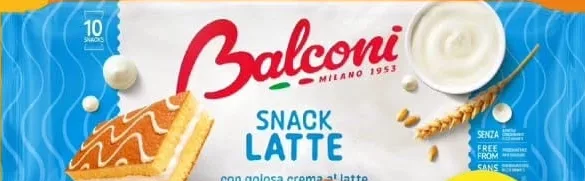 Prăjitură Balconi Snack al Latte cu cremă de lapte, 10 × 28 g