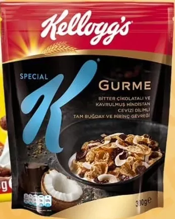 Cereale/fulgi Kellogg’s: Coco Pops 450 g / Special K Gurme din grâu integral și orez cu ciocolată neagră și fulgi de cocos prăjiți, 300 g; de la 67,90