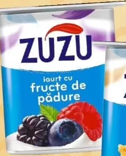 Iaurt Zuzu, în sortiment: fructe de pădure / biscuiți, 125 g