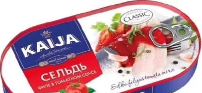 File macrou în sos de tomate „Kaija”, 240 g