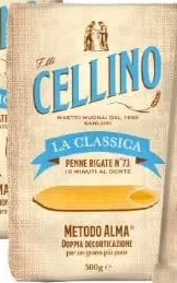 Paste în sortiment „Cellino” La Classica, 500 g: Conchigliette Rigate / Penne Rigate N°73 / Spaghetti