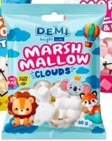 Marshmallow DEMI în sortiment: Twist, Clouds, Pink & White, 60 g