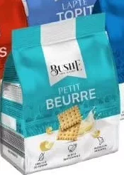 Biscuiți / stiks / pretzel Bushe în sortiment: Lapte Topit, Petit Beurre, Salty Sticks, Salty Pretzel, 150/200/230 g; preț de la 14,90