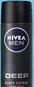 Deodorant Nivea în sortiment: Men Deep Black Carbon Dark Wood 48 h; Pearl & Beauty Shave-Less