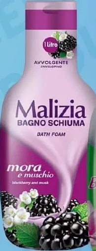 Gel de duș Malizia în sortiment: Mora e Muschio (mure și mosc), Bio Aloe e Magnolia, 1 L