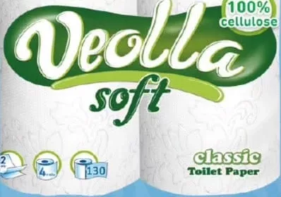 Hârtie igienică Veolla Soft Classic, 100% celuloză, 2 straturi, 4 role