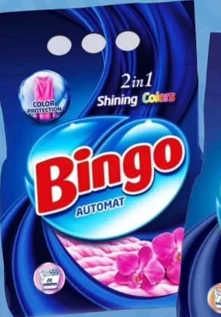 Detergent automat Bingo 2 în 1 în sortiment: Shining Colors, Whites & Colors, 2 kg