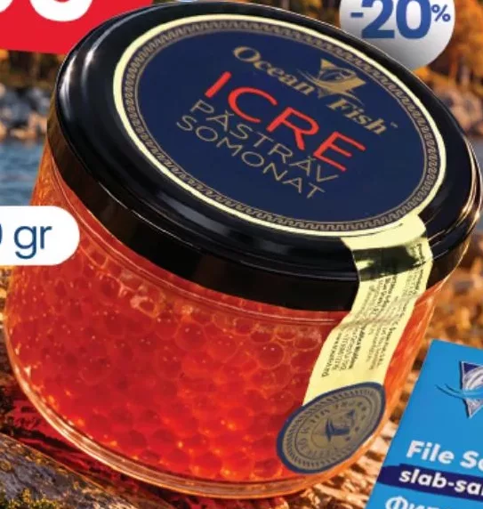 OCEAN FISH Icre (caviar) de păstrăv somonat, 100 gr