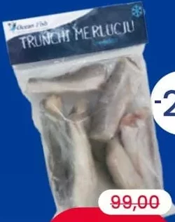 OCEAN FISH Merluciu (hec), trunchi congelat, ambalat, 1 kg