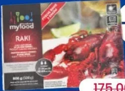 MYFOOD Raci întregi prefierți, calibrul 46–66, congelați, 800 grame