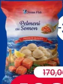 OCEAN FISH Pelmeni cu somon, congelați, 400 grame