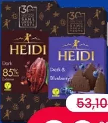 HEIDI Ciocolată amăruie, sortiment variat, 80 grame
