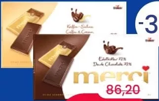 MERCI Tabletă de ciocolată, sortiment variat, 100–112 grame