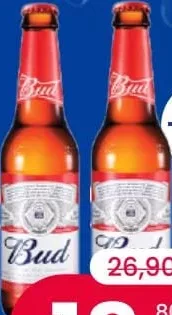 BUD Bere blondă, alc. 5%, sticlă 0,33 litri