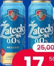 ZATECKY Bere blondă fără alcool, 0,0%, C/M 0,5 litri