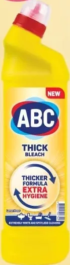 ABC WC Thick Bleach, înălbitor-gel, Lemon Fresh / Pure White, 750 ml